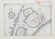 ACCAPPATOIO NEONATO TRIANGOLO RICAMATO 