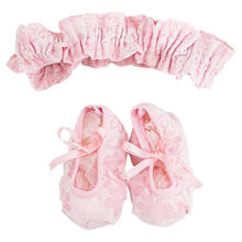 MINISET NEONATA CON VESTINA + SCARPETTE E FASCETTA COTONE 