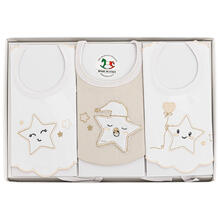 CONFEZIONE 3 PEZZI  BAVETTA RICAMATA 