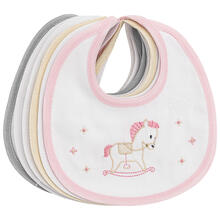 BAVETTE RICAMATE IN PIQUET IN SCATOLA DA 6 PEZZI 