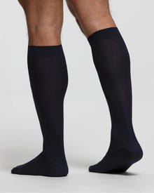 CALZA UOMO LUNGA IN MORBIDA MICROFIBRA LAVORAZIONE PIQUET 