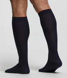 CALZA UOMO LUNGA IN MORBIDA MICROFIBRA LAVORAZIONE PIQUET 