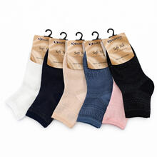 CALZINO DONNA FANTASIA JACQUARD VISCOSA EFFETTO SETA 