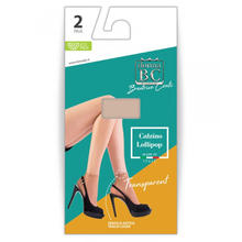 CALZINO DONNA VELATO CON PUNTA NUDA E POLSINO A TAGLIO VIVO 