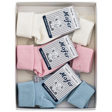 CALZINO NEONATO CALDO COTONE CON RISVOLTO 