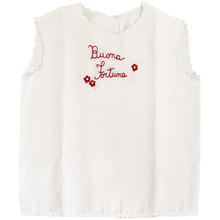 CAMICINA DELLA FORTUNA IN PURO COTONE CON RICAMO A MANO 