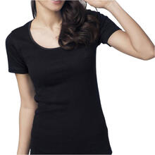 CAMICIOLA DONNA MEZZA MANICA COTONE INTERLOCK BORDO RASO 