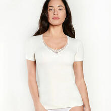 CAMICIOLA DONNA MEZZA MANICA LANA COTONE 