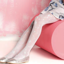 COLLANT BIMBA RETINA CON FANTASIA FIORATA 