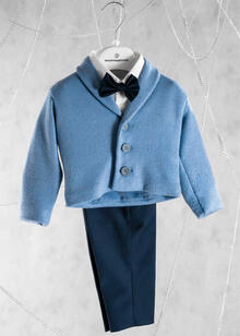 COMPLETINO NEONATO BATTESIMALE INVERNALE CON CAPPELLINO 