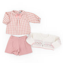 COMPLETO 3 PZ IN MISTO LANA CON BOLERINO 