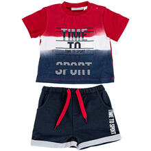 COMPLETO CORTO NEONATO CON PANTALONE IN TESSUTO 