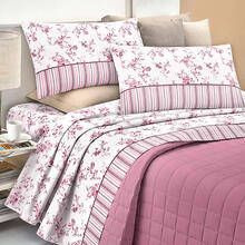 COMPLETO LETTO 2 PIAZZE COTONE PERCALLE SOPRA CM 270X290 