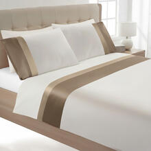 COMPLETO LETTO 2 PIAZZE PERCALLE CON BALZE IN RASO 