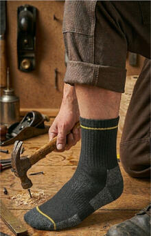 CONFEZIONE 3 PEZZI CALZINO LAVORO MIDI IN COTONE SPUGNA 