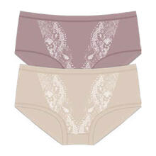 CONFEZIONE SLIP 2 PEZZI IN PIZZO 2 COLORI ASSORTITI 