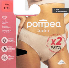 CONFEZIONE X 2 SLIP VITA ALTA MICROFIBRA CON INSERTO RIGATO 