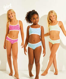 COORDINATO BAMBINA BRASSIERE+ SLIP CON TEMA STELLINA 