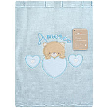 COPERTINA CULLA RICAMATA SMACCHINATA IN LANA CM 75X95 