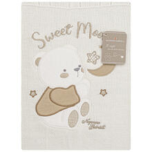 COPERTINA CULLA RICAMATA SMACCHINATA IN LANA CM 75X95 