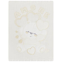 COPERTINA CULLA RICAMATA SMACCHINATA IN LANA CM 75X95 