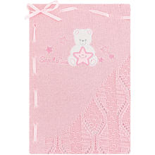 COPERTINA NEONATO CULLA IN COTONE SMACCHINATA RICAMATA 