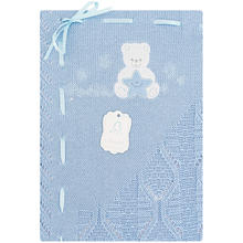 COPERTINA NEONATO CULLA IN COTONE SMACCHINATA RICAMATA 