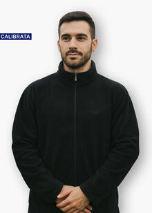 FELPA FULL  ZIP UOMO PILE CALIBRATA TAGLIA OVERSIZE 
