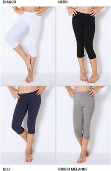 LEGGINGS CORTO COTONE ELASTICIZZATO 