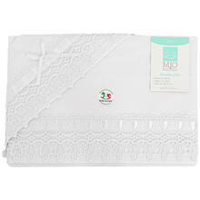 LENZUOLINO CULLA DA RICAMARE MACRAME  