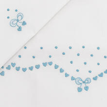 LENZUOLINO CULLA RICAMO A MANO PURO COTONE 