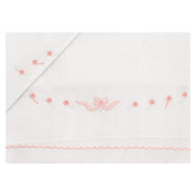 LENZUOLINO CULLA RICAMO A MANO PURO COTONE 