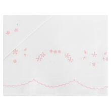 LENZUOLINO CULLA RICAMO A MANO PURO COTONE 