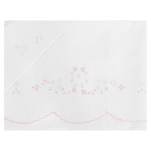 LENZUOLINO CULLA RICAMO A MANO PURO COTONE 