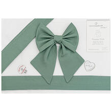 LENZUOLO 3 PZ CULLA RICAMATO CON FIOCCO 