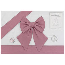 LENZUOLO 3 PZ CULLA RICAMATO CON FIOCCO 