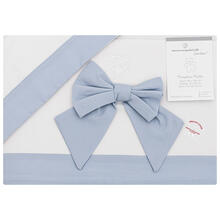 LENZUOLO 3 PZ CULLA RICAMATO CON FIOCCO 