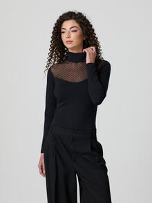 LUPETTO DONNA CON TULLE E E LUREX 