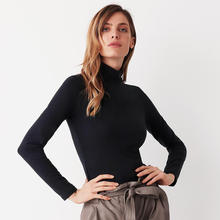 LUPETTO DONNA MANICA LUNGA COTONE BIELASTICO GARZATO 