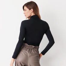 LUPETTO DONNA MANICA LUNGA COTONE BIELASTICO GARZATO 