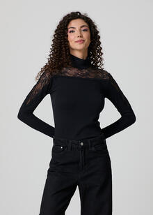 LUPETTO ELASTICIZZATO MODA COTONE + PIZZO 
