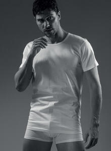 MAGLIA  UOMO MEZZA MANICA GIROCOLLO COTONE MERCERIZZATO 