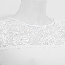 MAGLIA DONNA MEZZA MANICA CON CARRE  IN PIZZO 