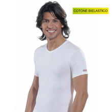 MAGLIA UOMO SCOLLO A PUNTA COTONE ELASTICIZZATO 
