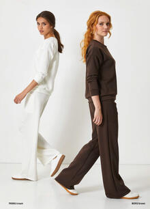 PANTALONE CON TASCA FELPINA IN VISCOSA 