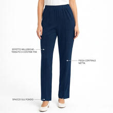 PANTALONE DONNA OTTOMANO MILLERIGHE LEGGERO PRIMAVERILE 