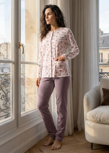 PIGIAMA DONNA INTERLOCK APERTO 