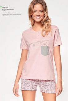 PIGIAMA DONNA MEZZA MANICA PANTALONE CORTO 