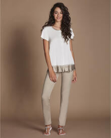 PIGIAMA DONNA MEZZA MANICA PANTALONE LUNGO APERTO 