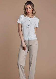 PIGIAMA DONNA MEZZA MANICA PANTALONE LUNGO 